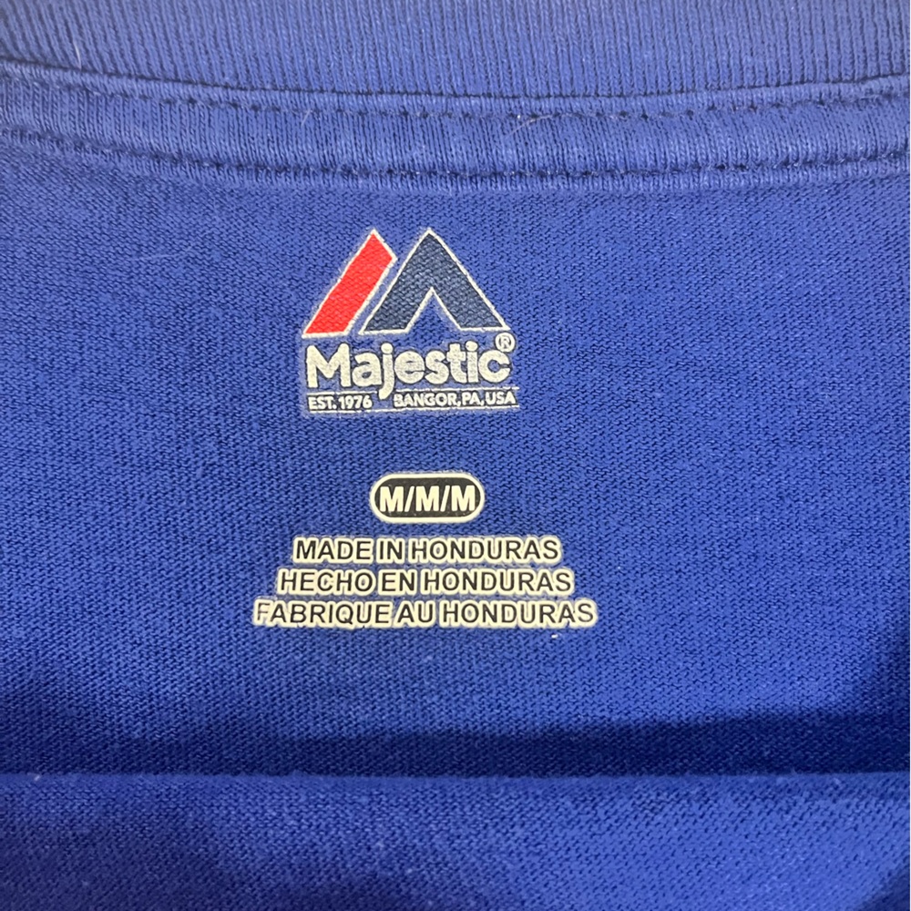 Majestic Chicago Cubs Long Sleeve Shirt Blue MLB Baseball Mens Size Medium - Picture 4 of 5